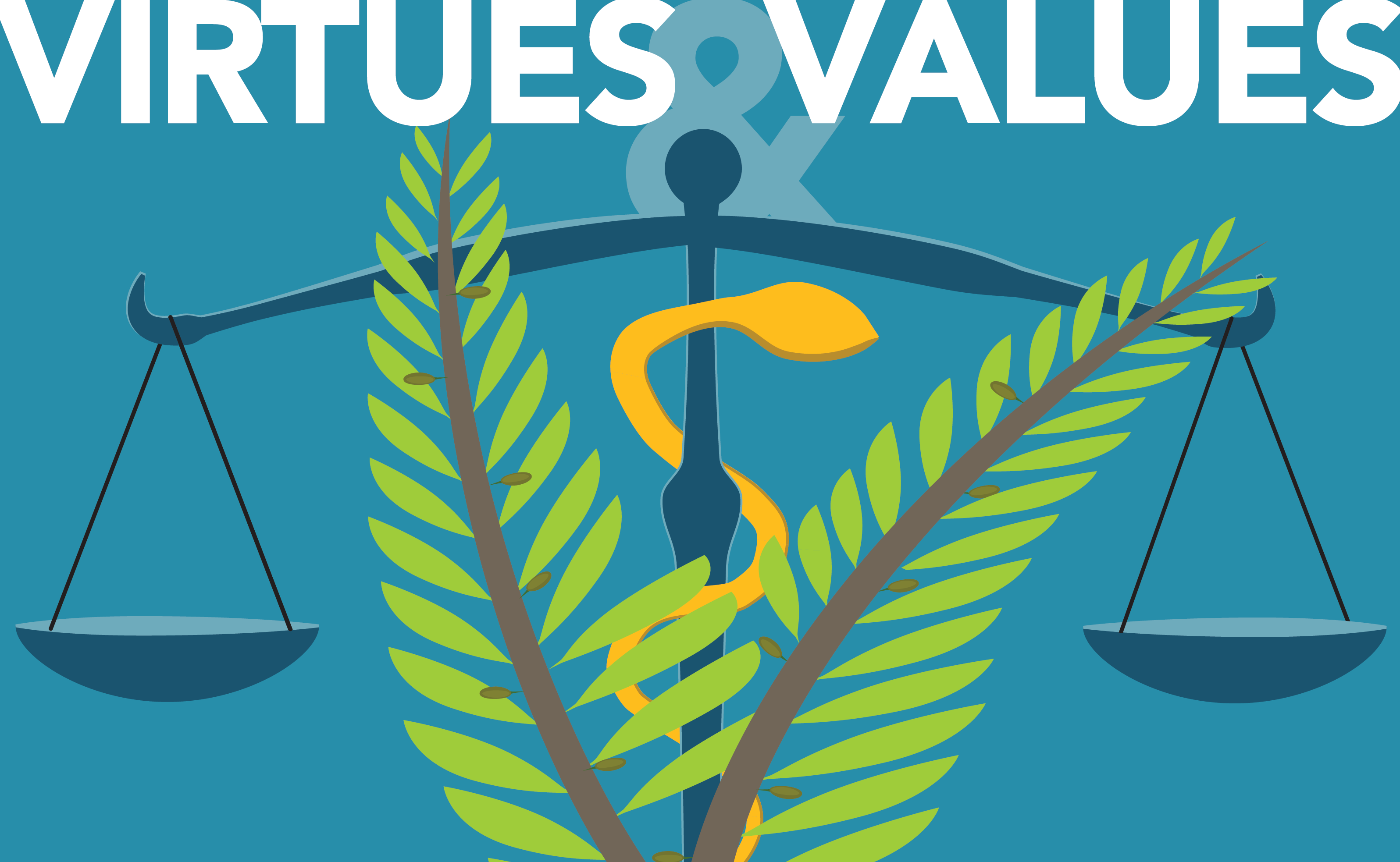 Decorative tile for "Virtues & Values" program