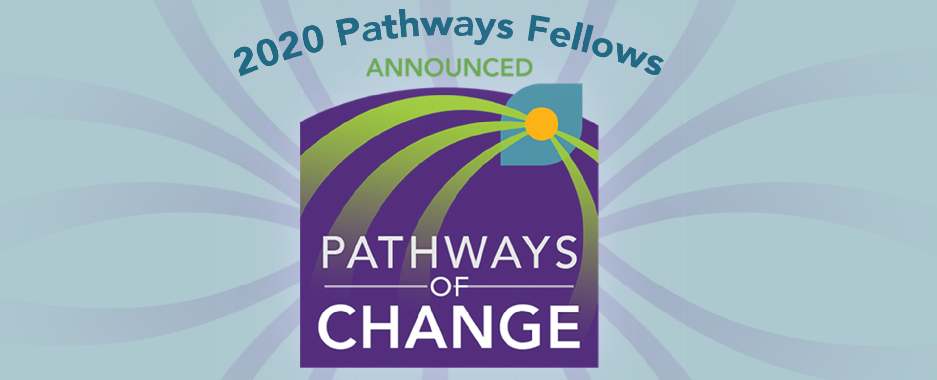 Decorative banner for "Pathways of Change" Fellows announcement